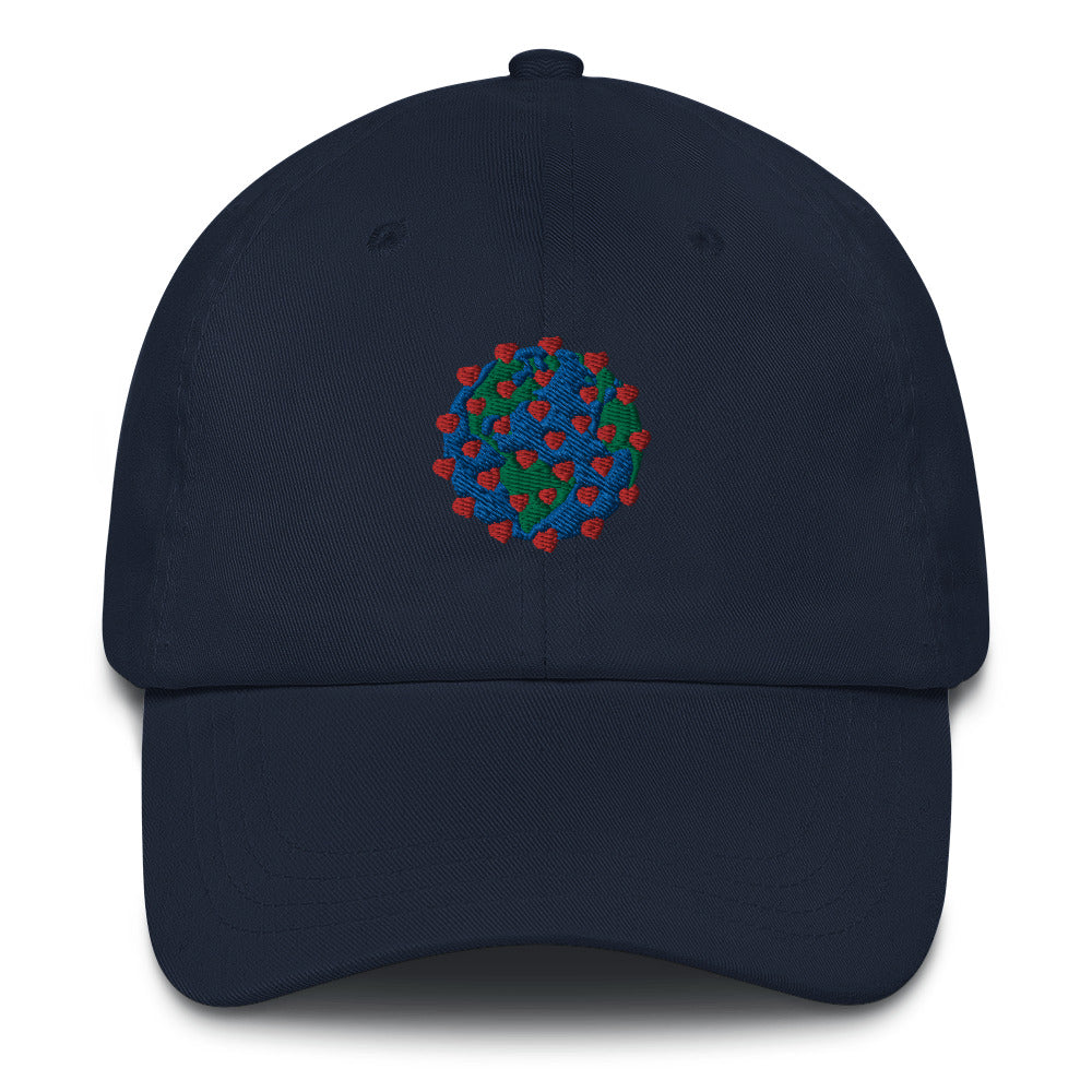 Classic Cap with Embroidered Virus of Love Image