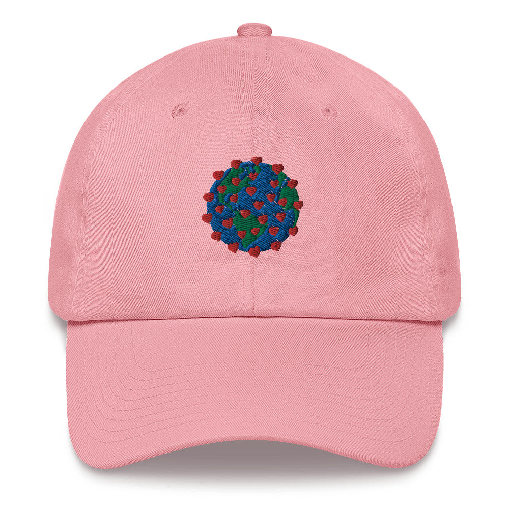 Classic Cap with Embroidered Virus of Love Image