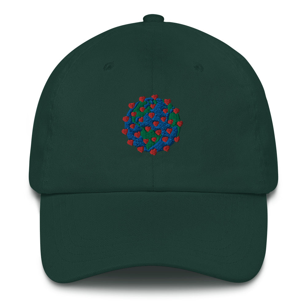 Classic Cap with Embroidered Virus of Love Image