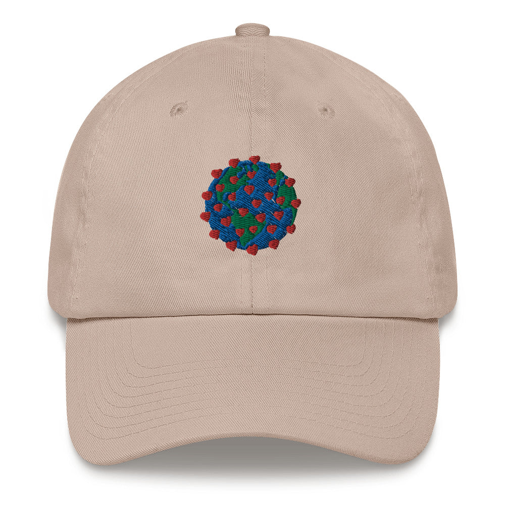 Classic Cap with Embroidered Virus of Love Image