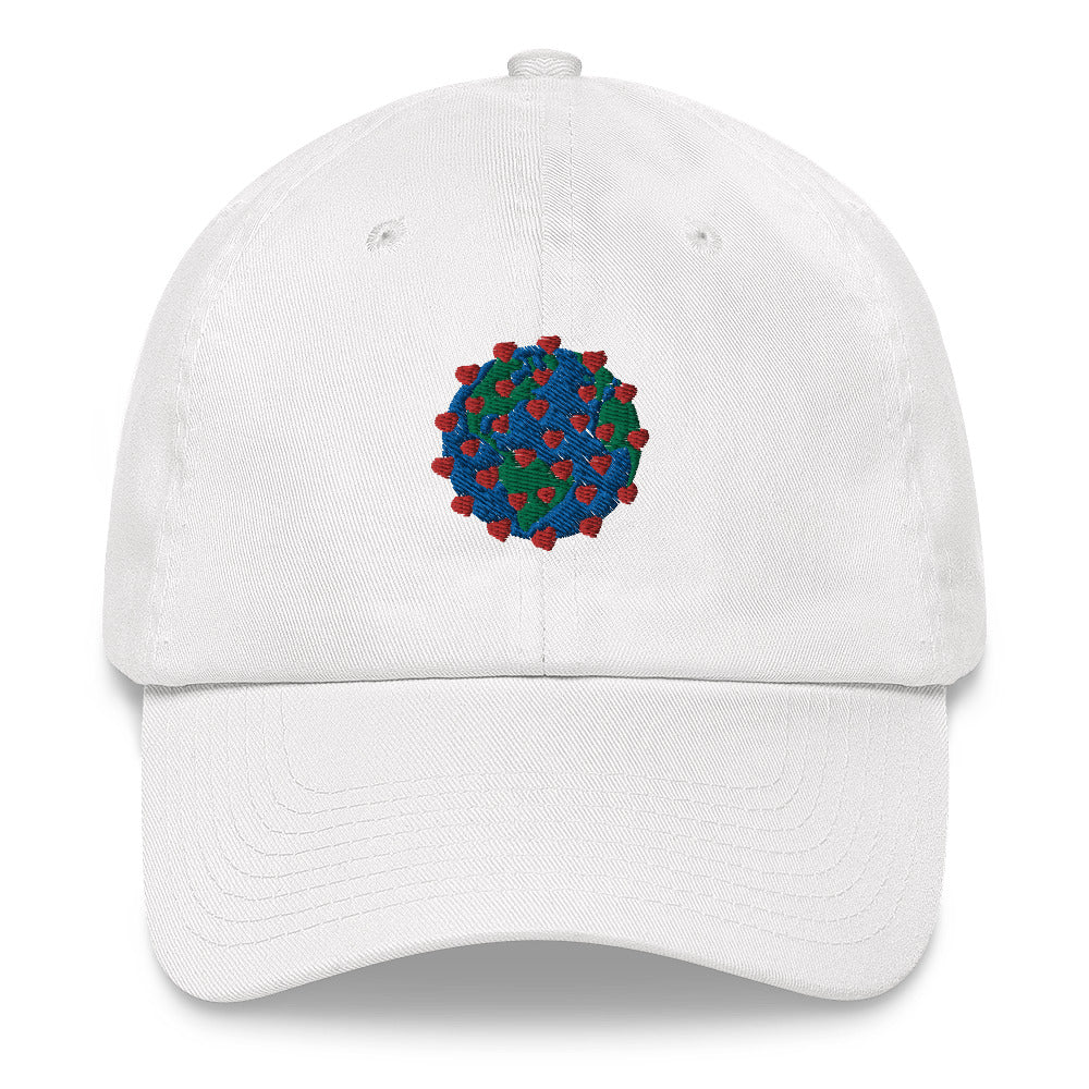 Classic Cap with Embroidered Virus of Love Image