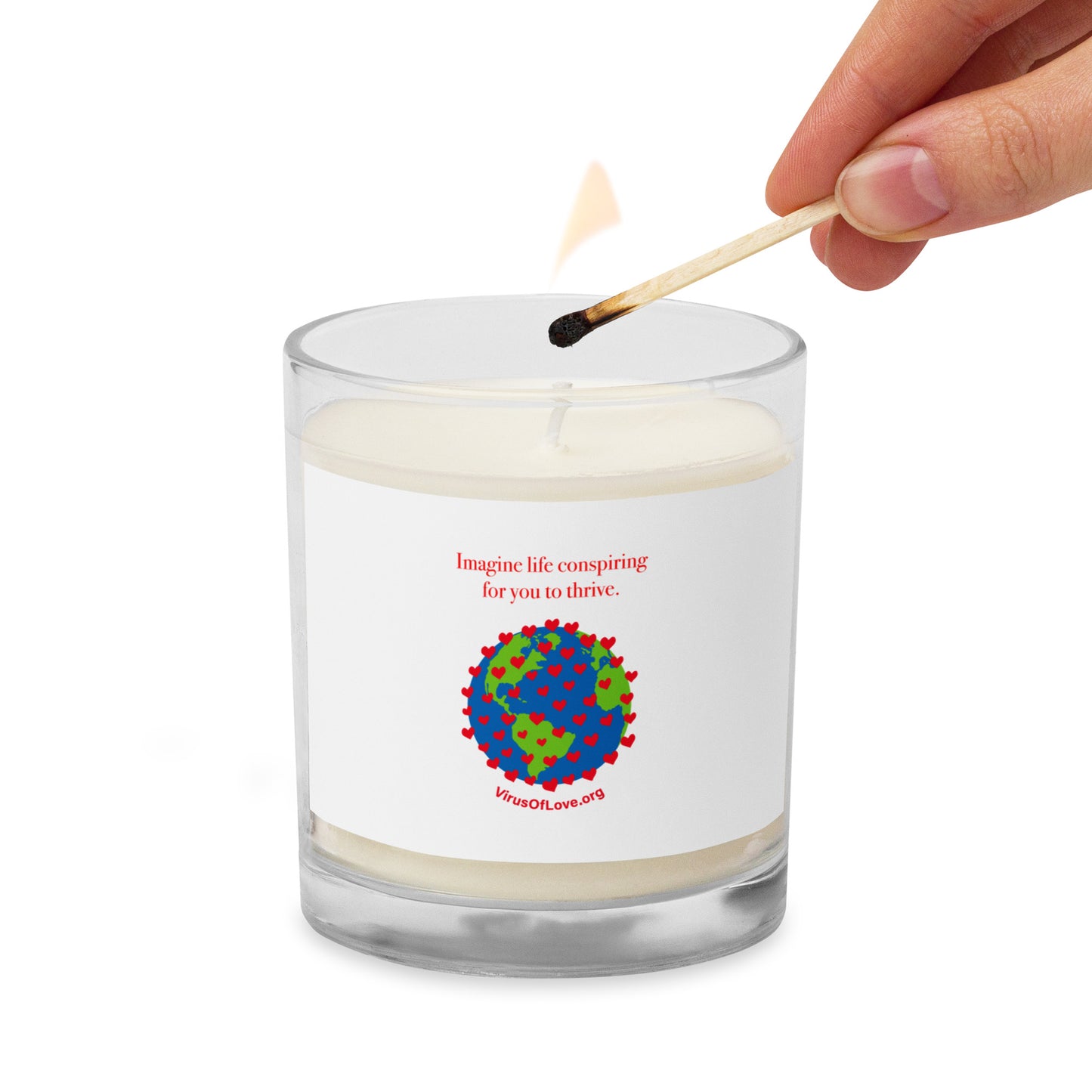 Imagine Life Conspiring - Glass jar soy wax candle