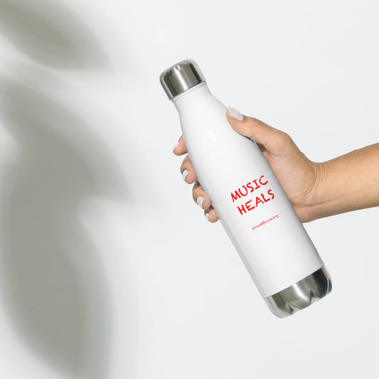 Music Heals Stainless Steel Water Bottle