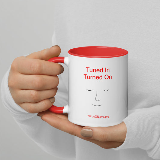 Tuned In Turned On Meditator - Mug with Color Inside