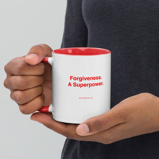 Forgiveness. A Superpower. Mug with Color Inside