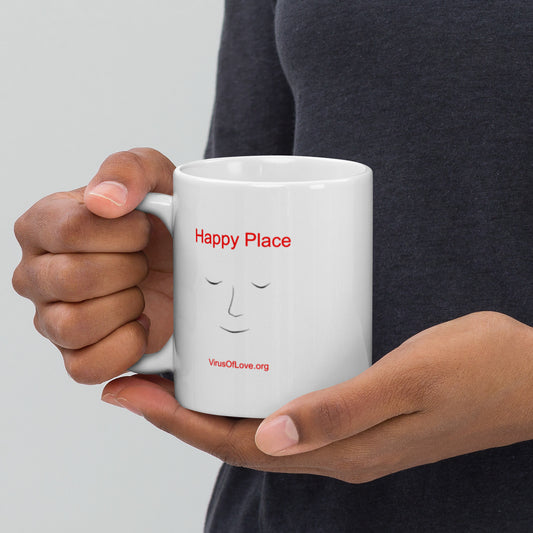 Happy Place - White glossy mug