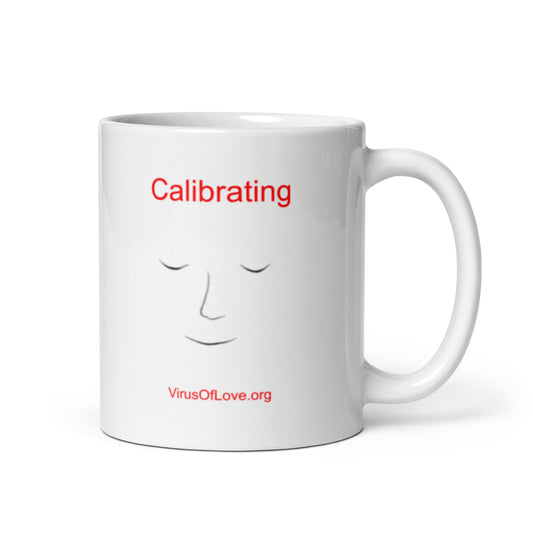 Calibrating Meditator - White glossy mug